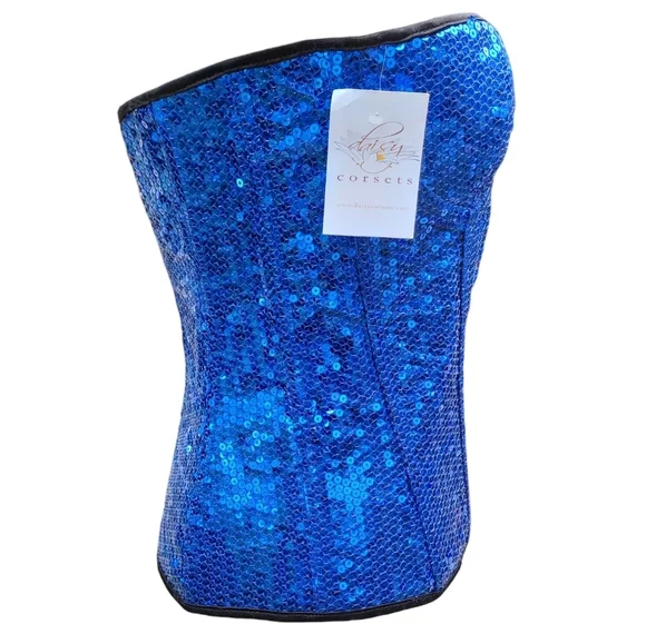 Daisy Corsets | NWT Sequined | Color: Blue | Size: Large - Picture 4 of 9